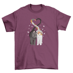 Cats In Love Hearts T-Shirt