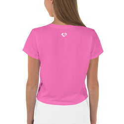 MKV Crop Tee in Hot Pink