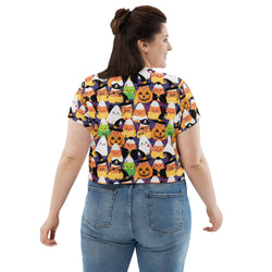 Halloween Candy Corn Graphic Crop Top