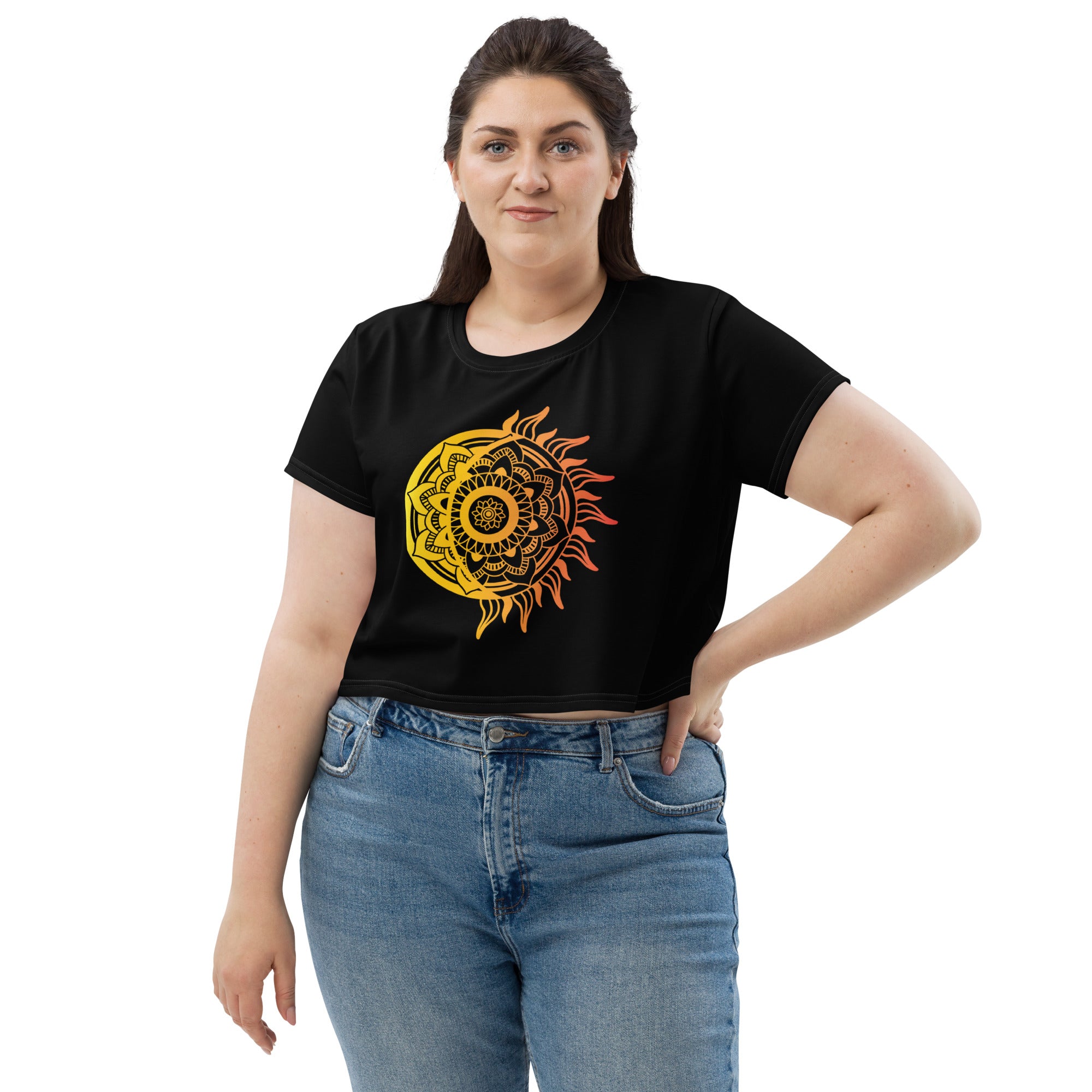 SHE REBEL - Bright Sun Mandala Crop Top