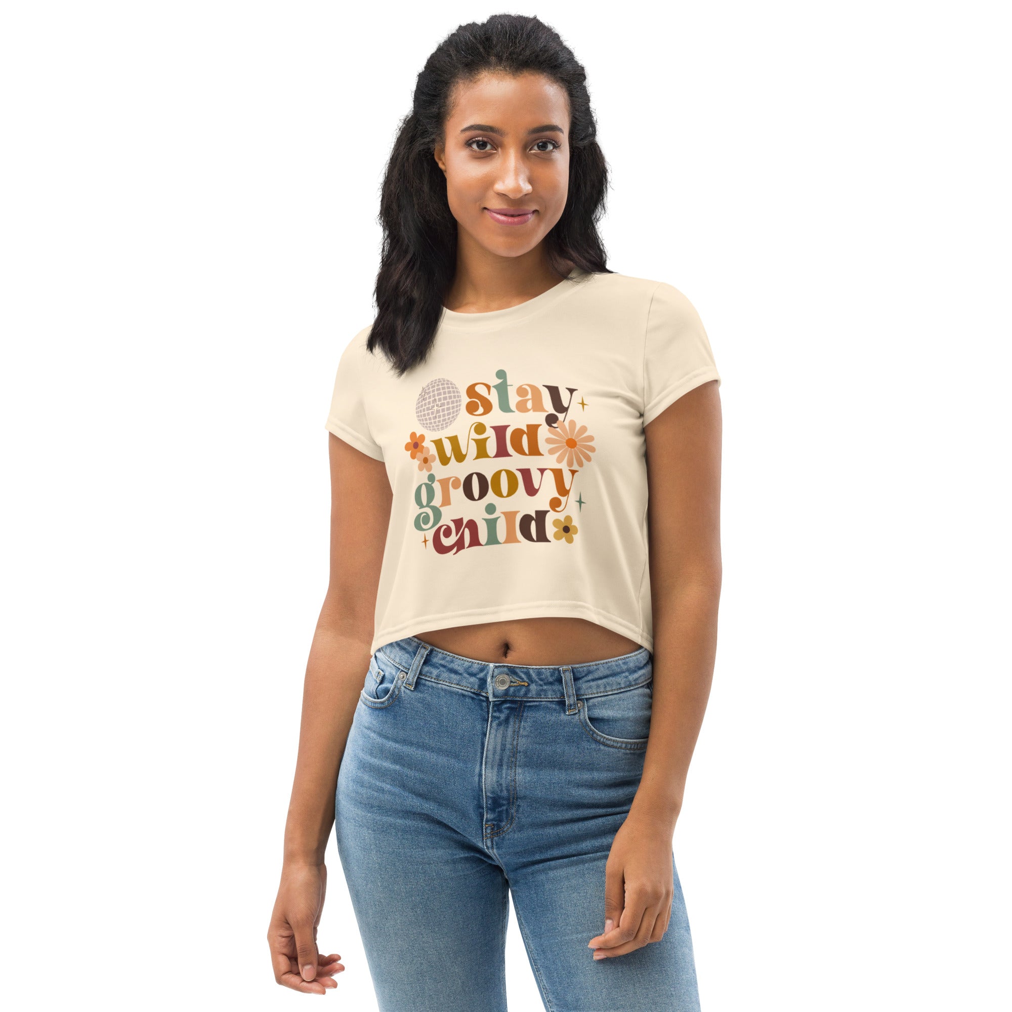 SHE REBEL - Stay Wild Groovy Child Crop Top