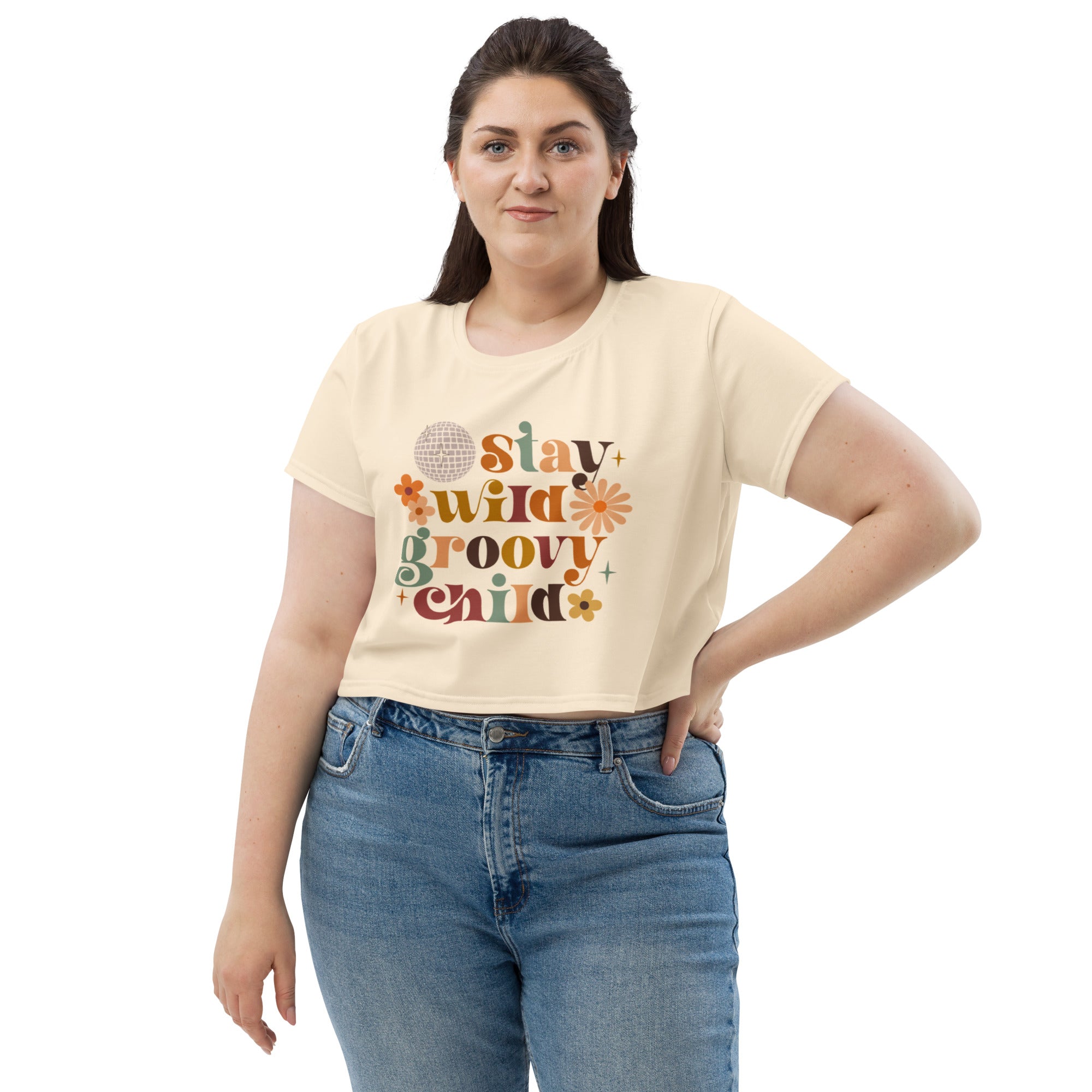 SHE REBEL - Stay Wild Groovy Child Crop Top