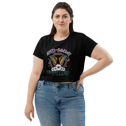 SHE REBEL - Anti-Social Butterfly Crop Tee