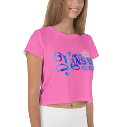 MKV Crop Tee in Hot Pink