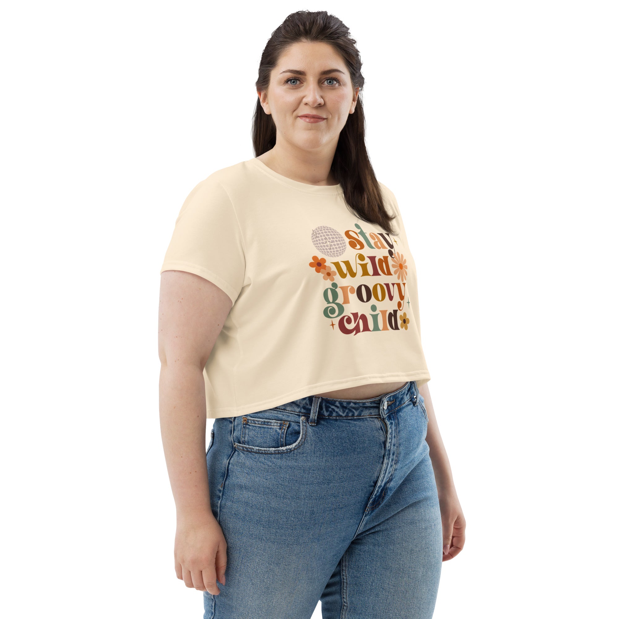 SHE REBEL - Stay Wild Groovy Child Crop Top