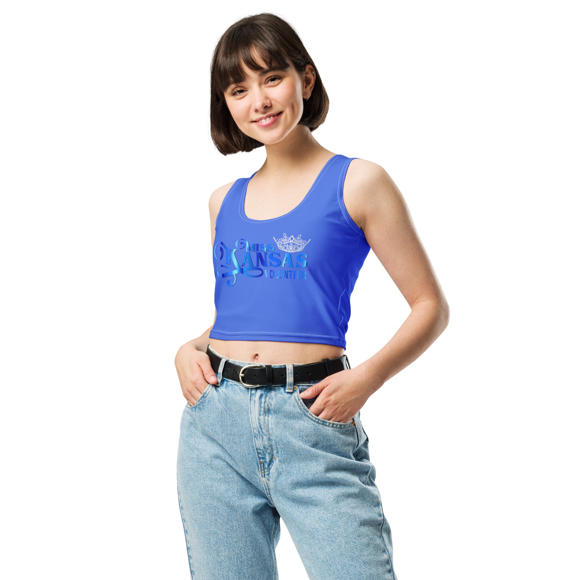 MKV Royal Blue Crop Top