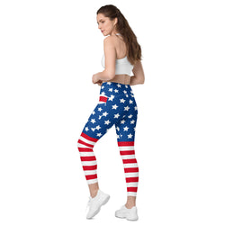 SHE REBEL - Patriotic Leggings with Pockets | All Sizes