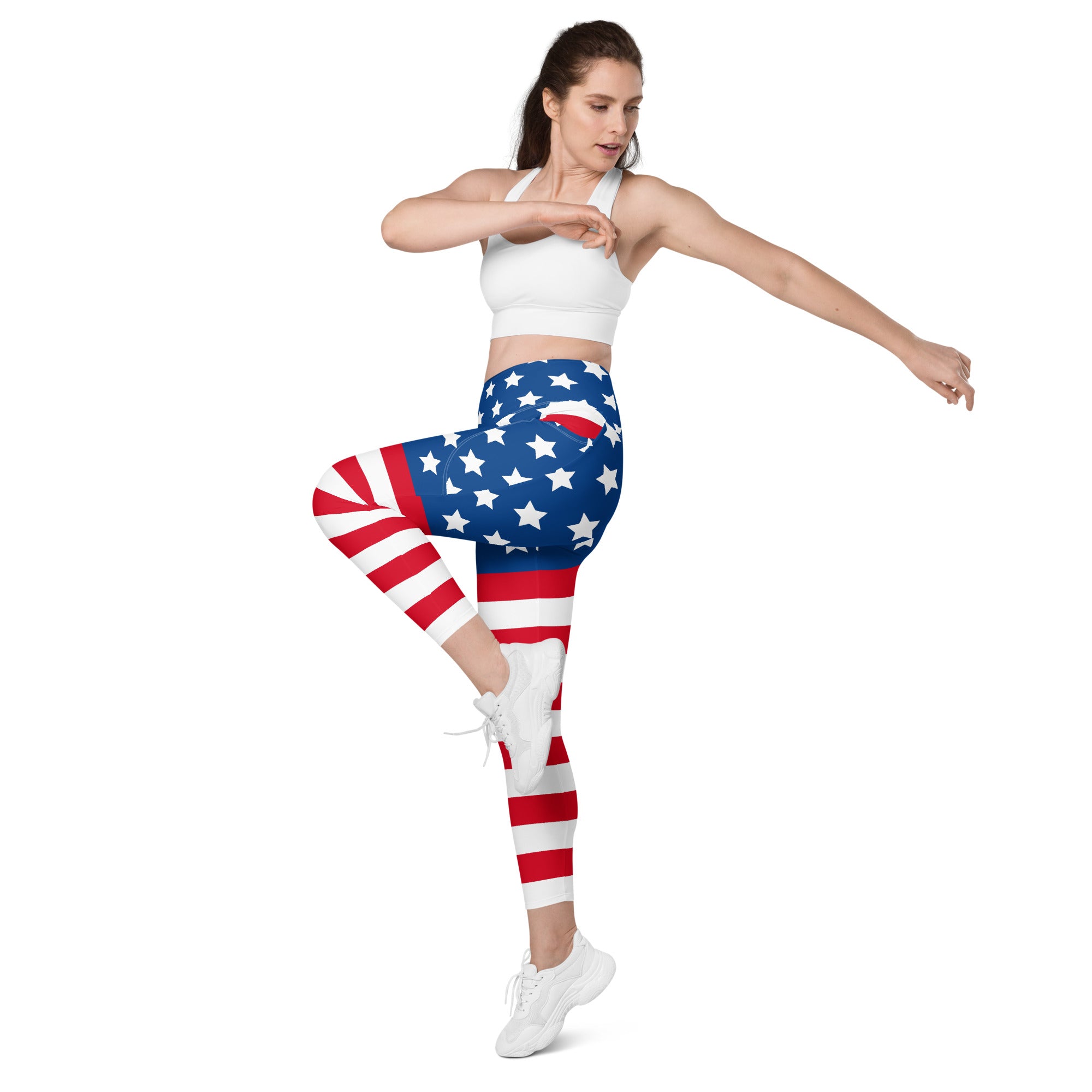 SHE REBEL - Patriotic Leggings with Pockets | All Sizes