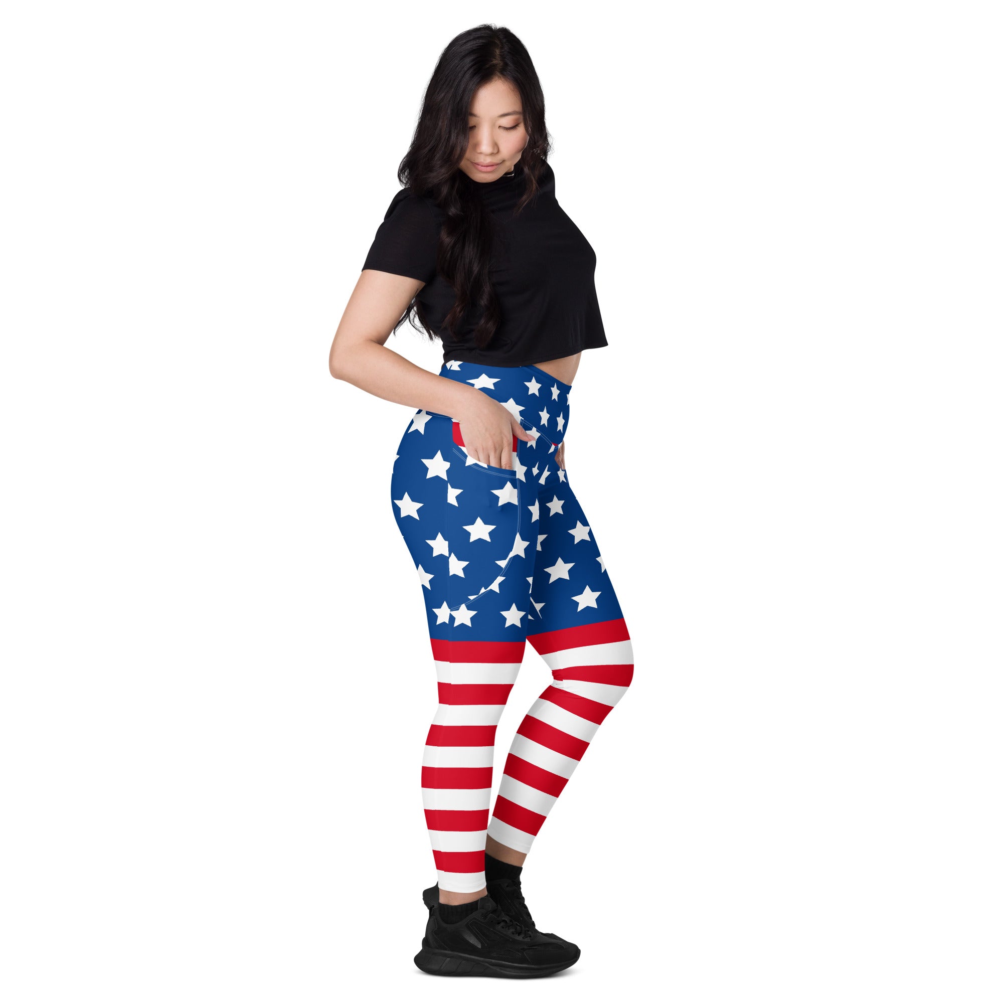 SHE REBEL - Patriotic Leggings with Pockets | All Sizes