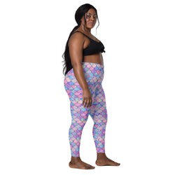 SHE REBEL - Pastel Mermaid Scale Leggings with Pockets | All Sizes