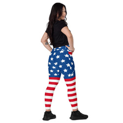 SHE REBEL - Patriotic Leggings with Pockets | All Sizes