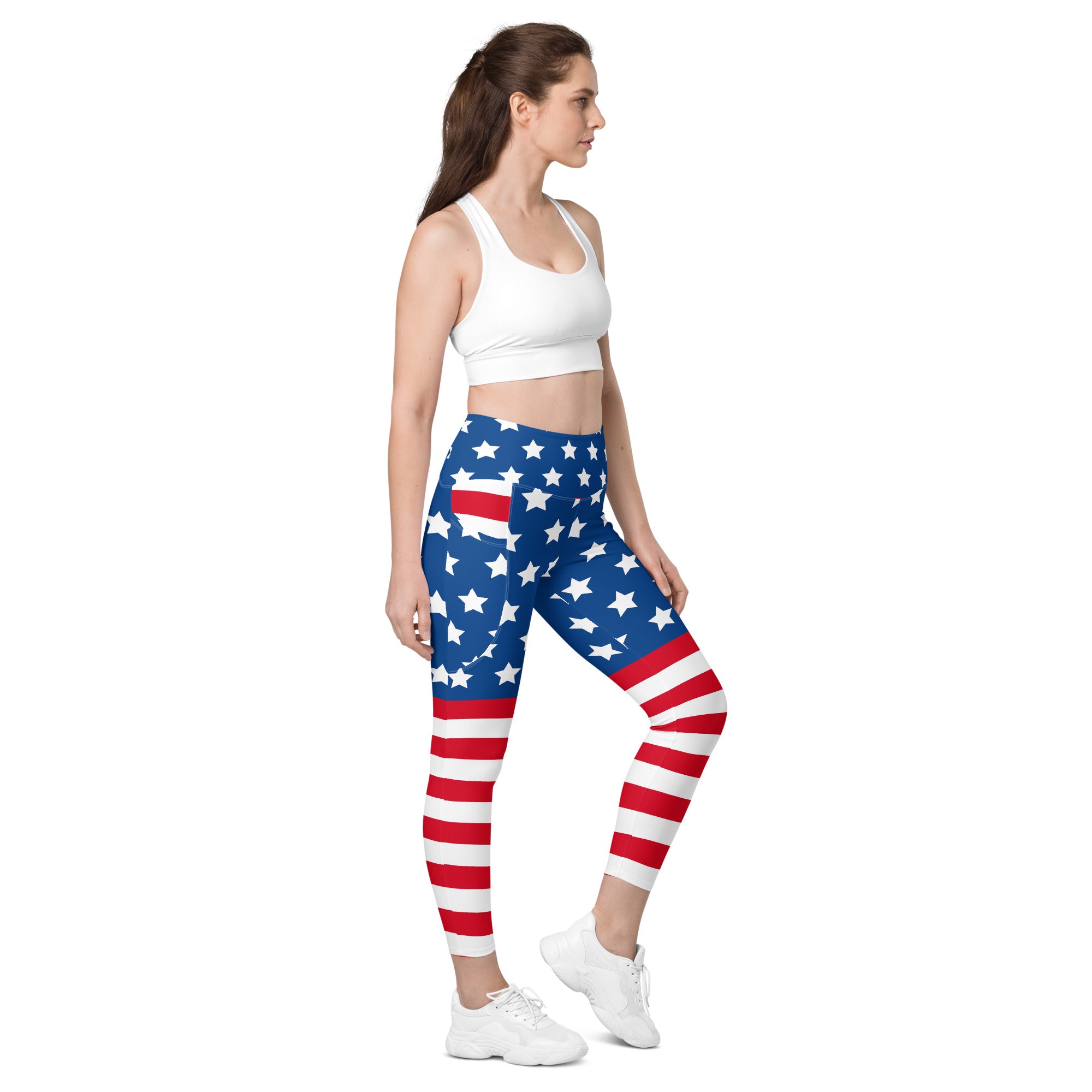 SHE REBEL - Patriotic Leggings with Pockets | All Sizes