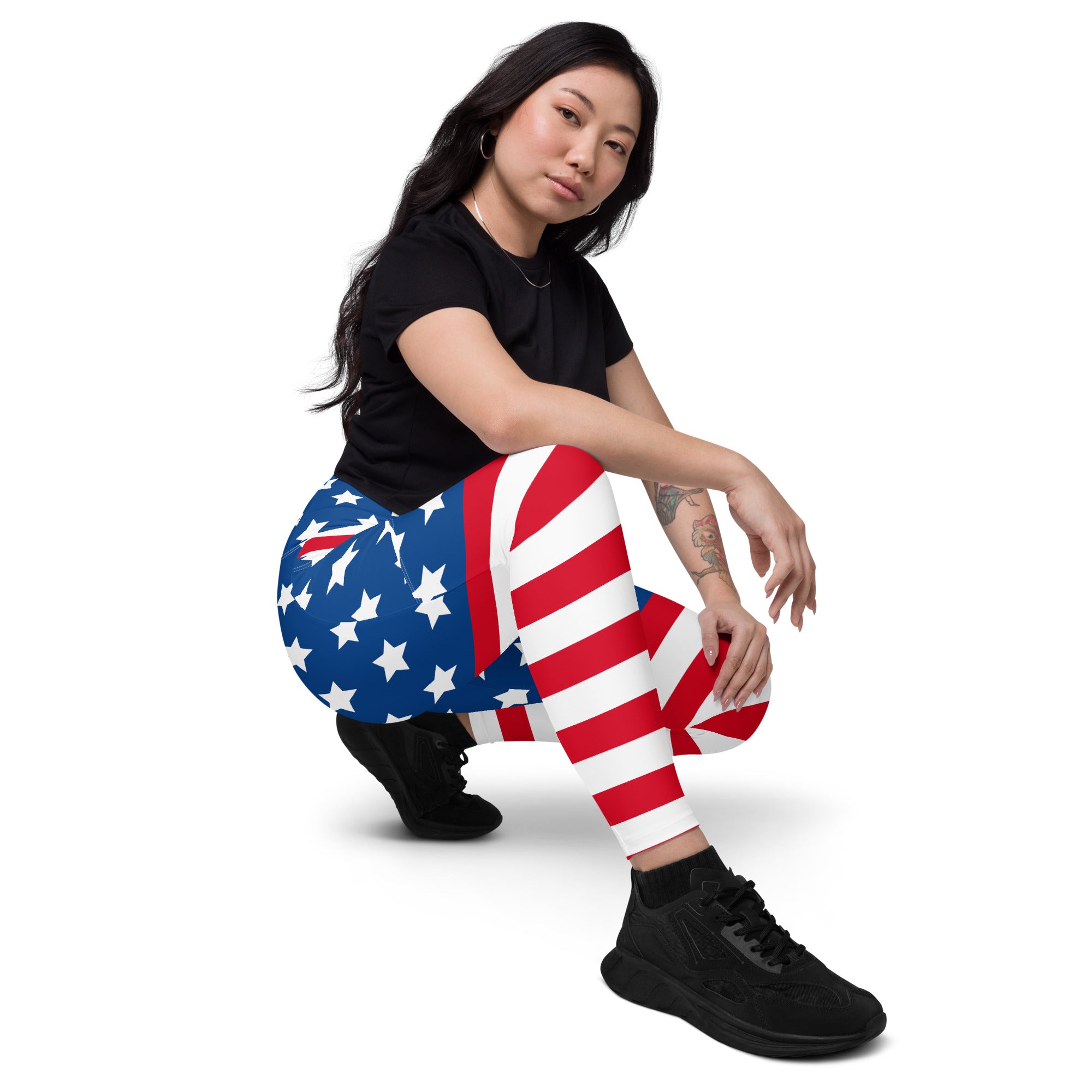 SHE REBEL - Patriotic Leggings with Pockets | All Sizes