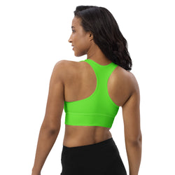 Neon Green Longline Sports Bra