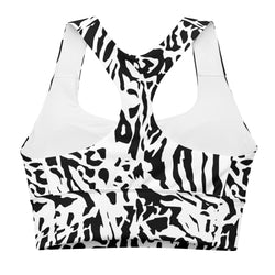 Wild Side Animal Print Longline Sports Bra