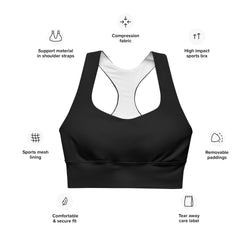 Basic Black Longline Sports Bra