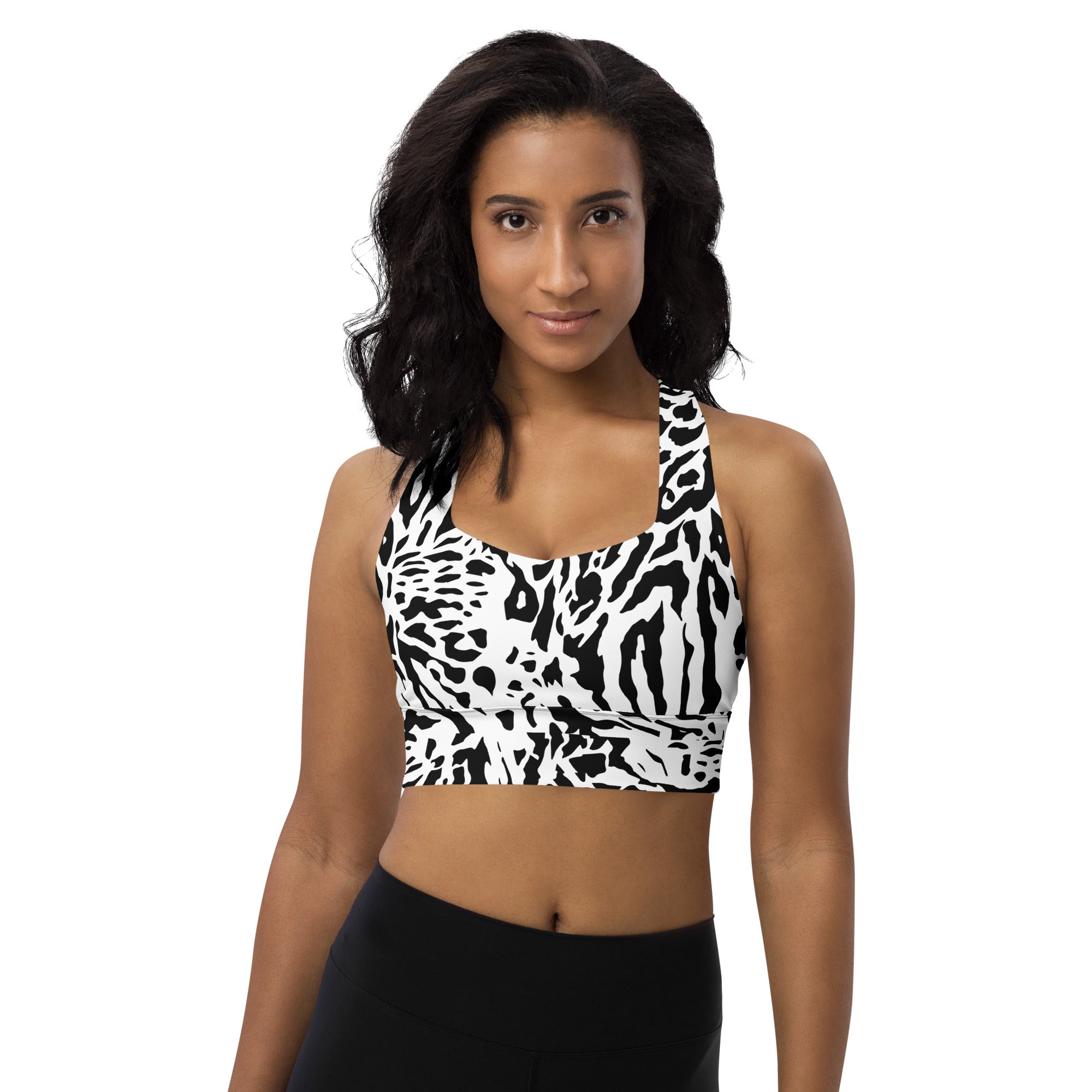 Wild Side Animal Print Longline Sports Bra