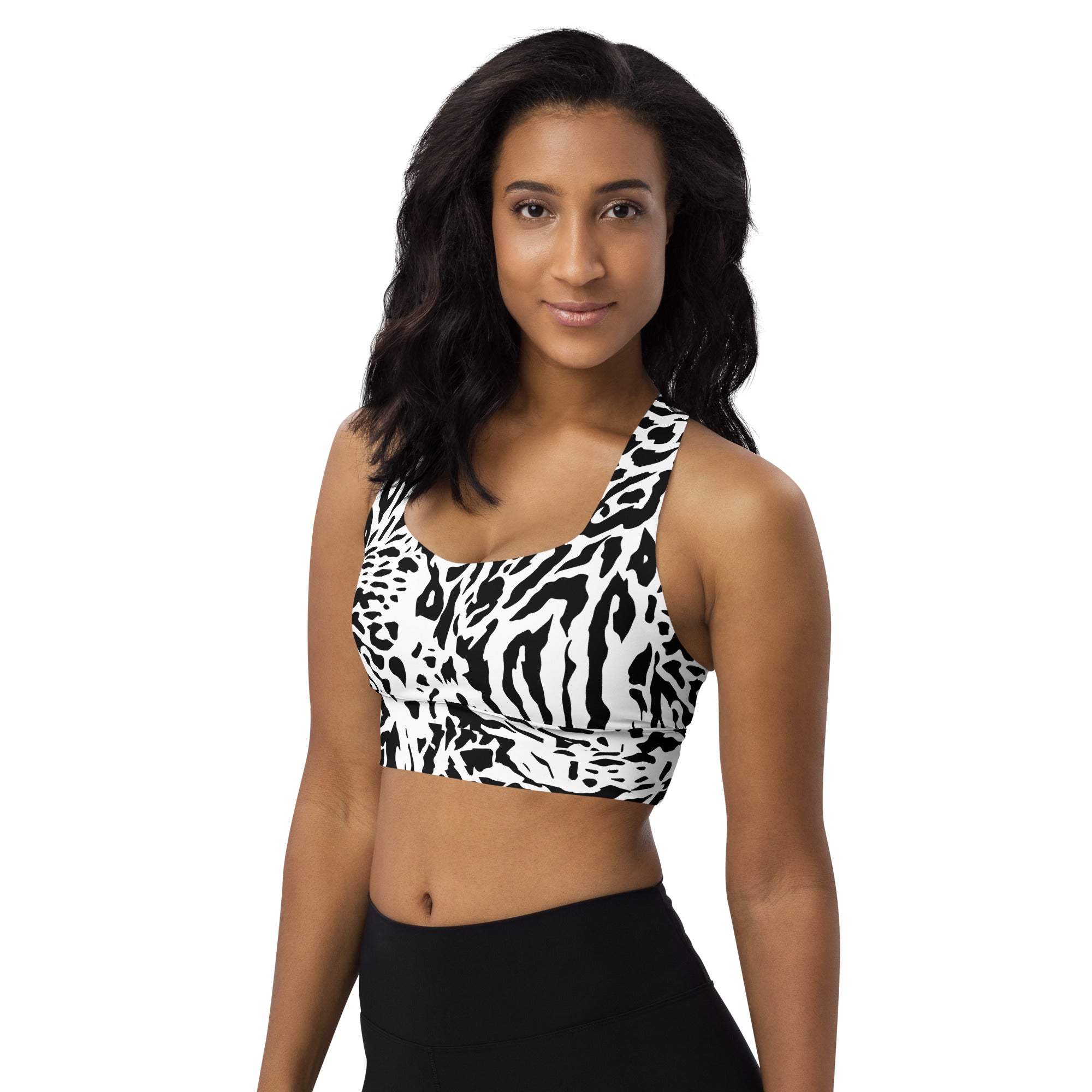 Wild Side Animal Print Longline Sports Bra