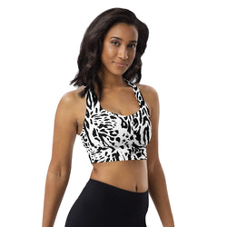 Wild Side Animal Print Longline Sports Bra