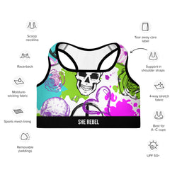 Skull Printed Bra Mockup