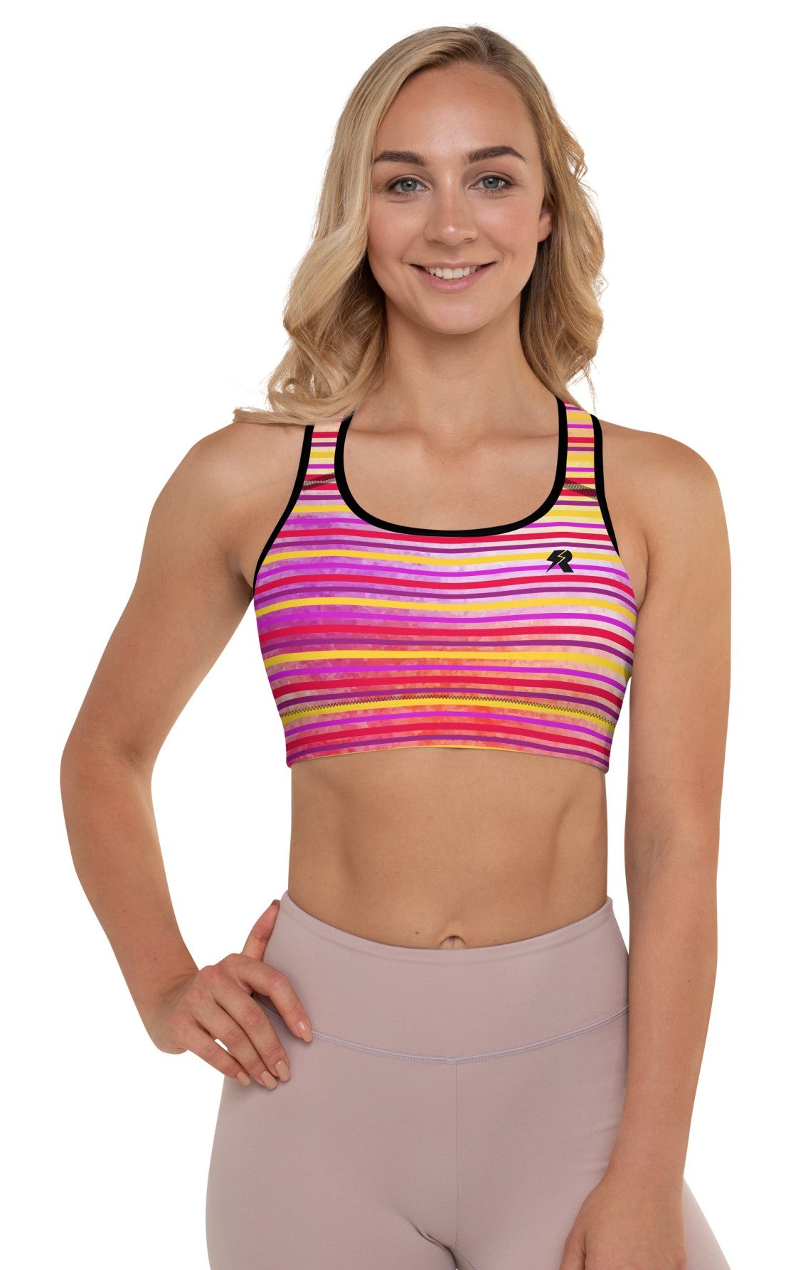 Sunset Stripes Sports Bra