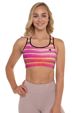 Sunset Stripes Sports Bra