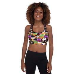 Cute Halloween Kitty Sports Bra