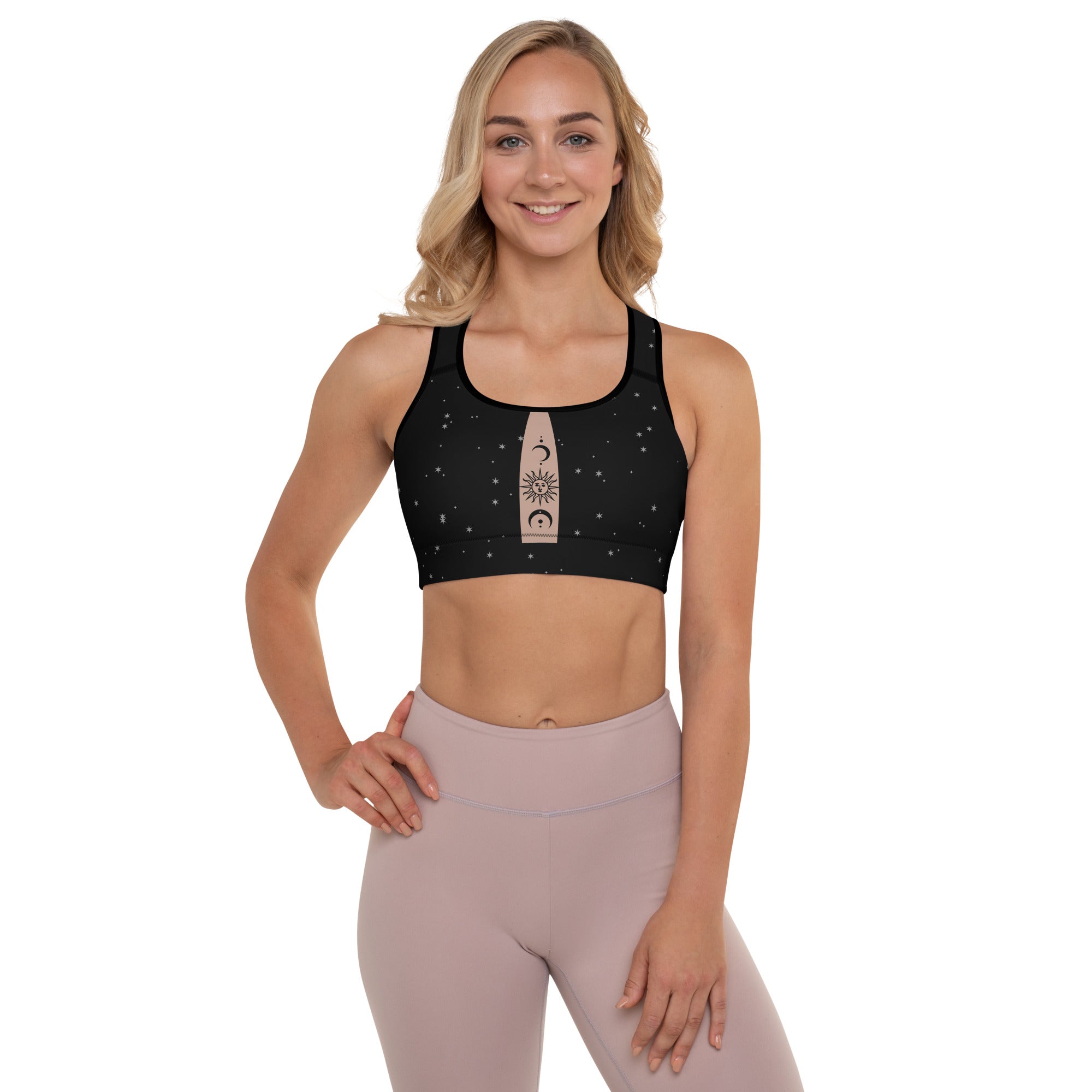 Crescent Moon & Sun Sports Bra