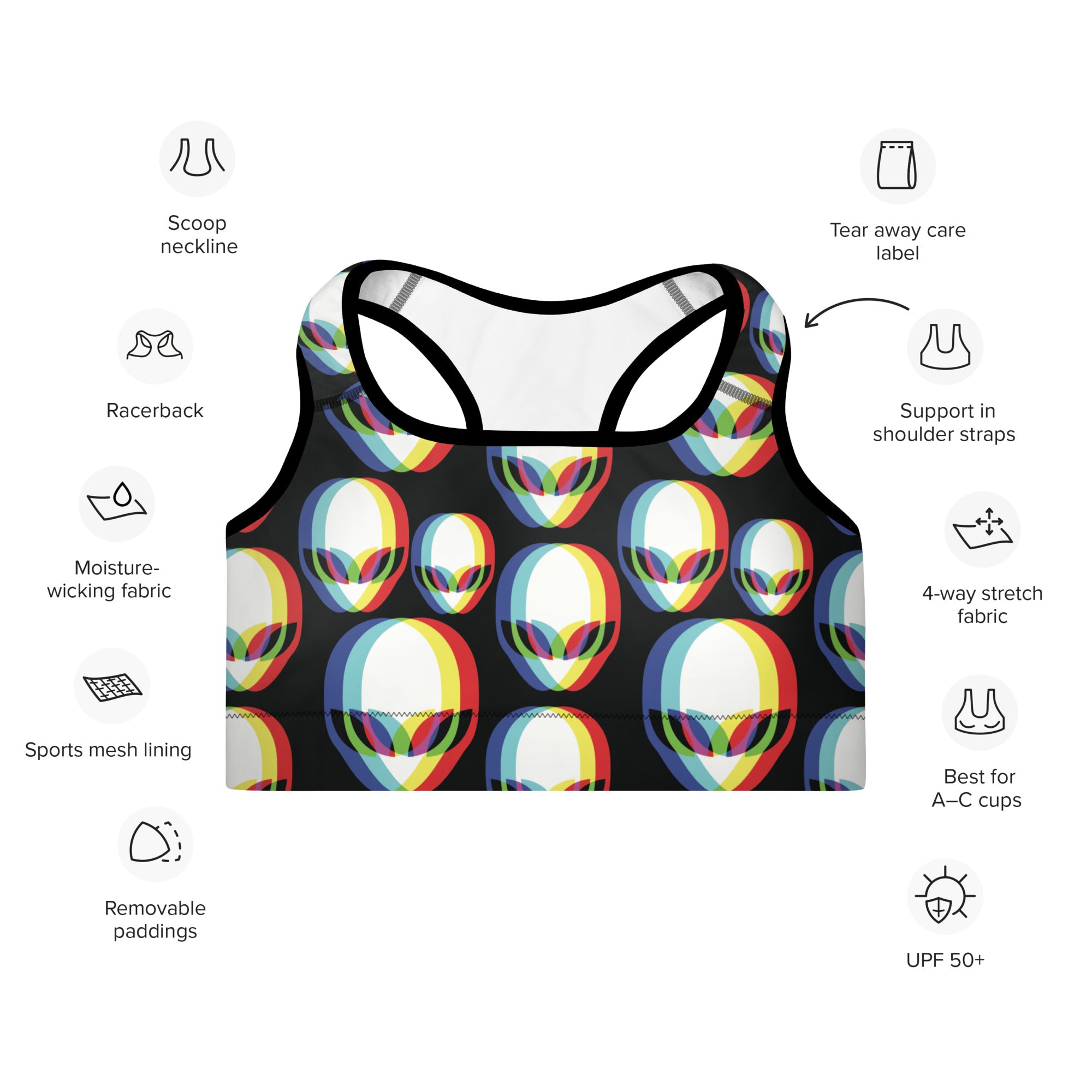 Alien Invasion Sports Bra