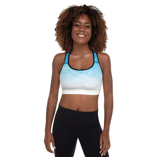 Blue & White Ombre Sports Bra