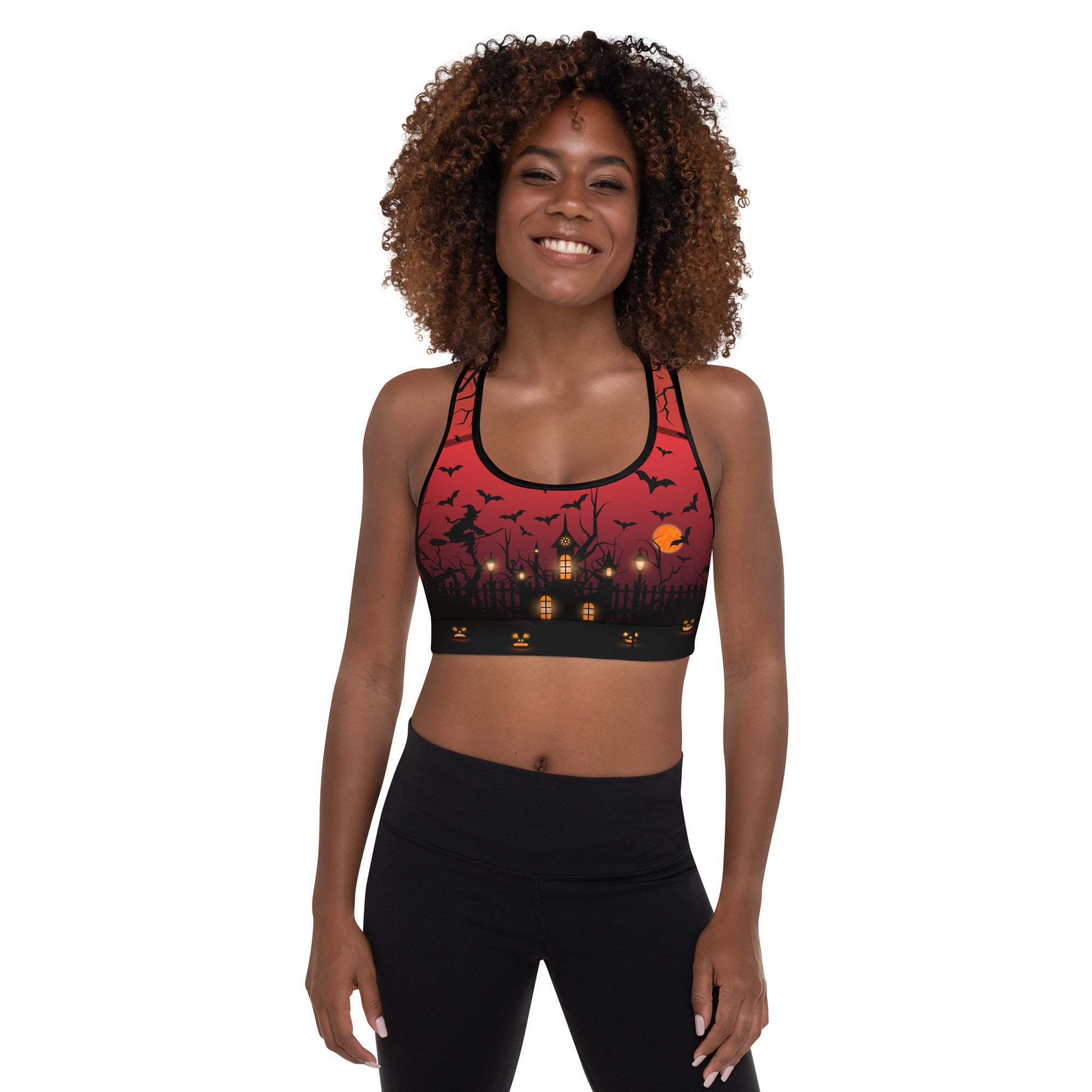 Haunted House Racerback Sports Bra