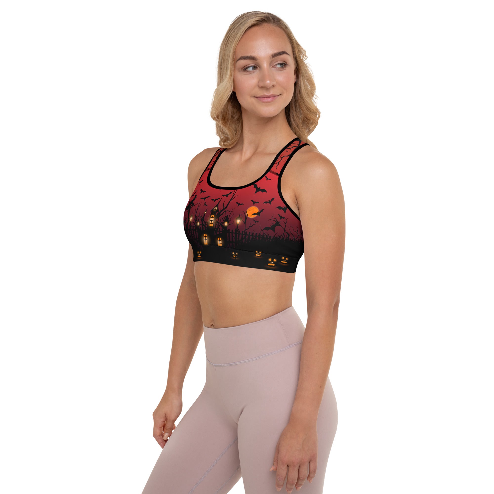 Haunted House Racerback Sports Bra