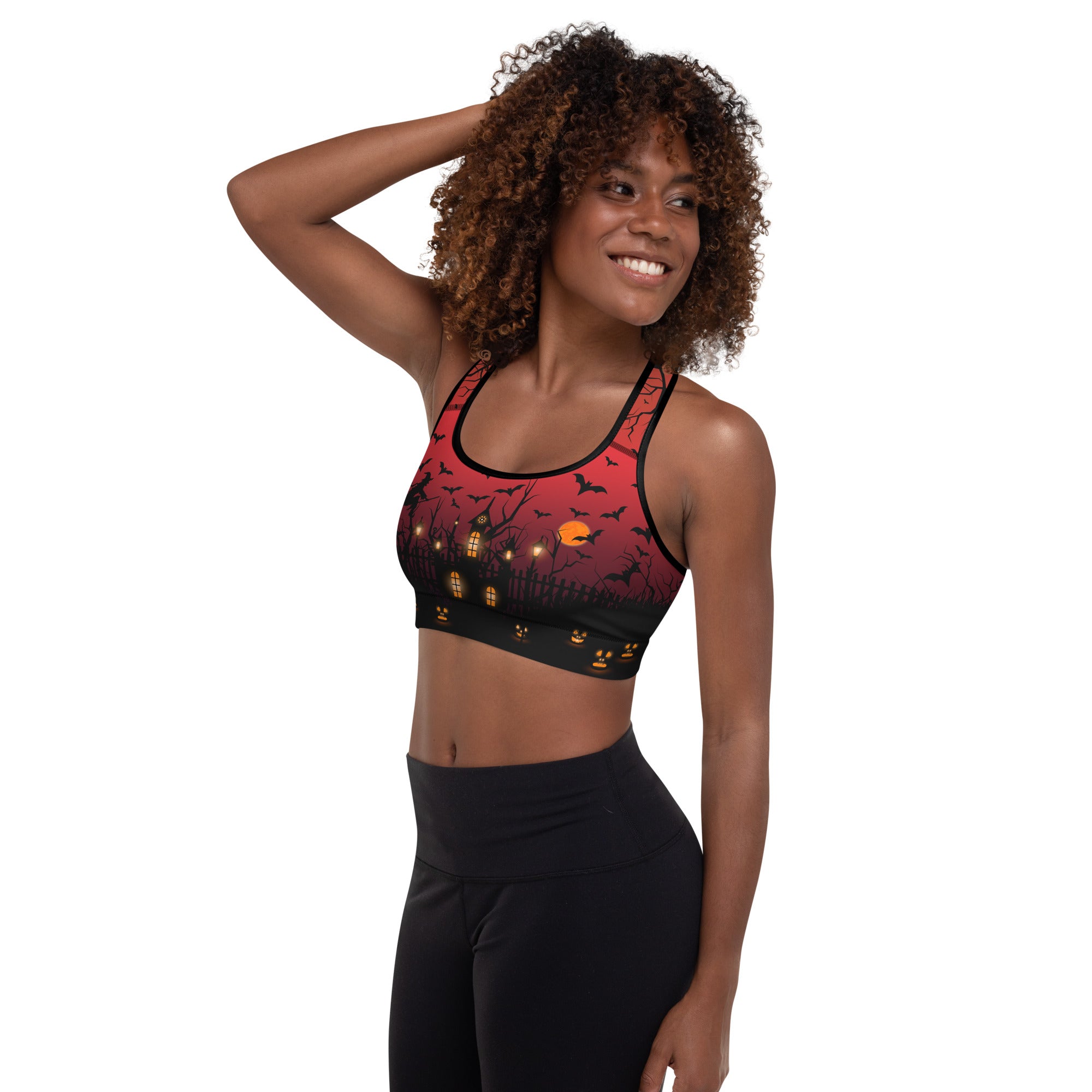 Haunted House Racerback Sports Bra