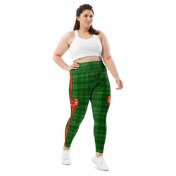 Christmas Bow Leggings | Plus Size