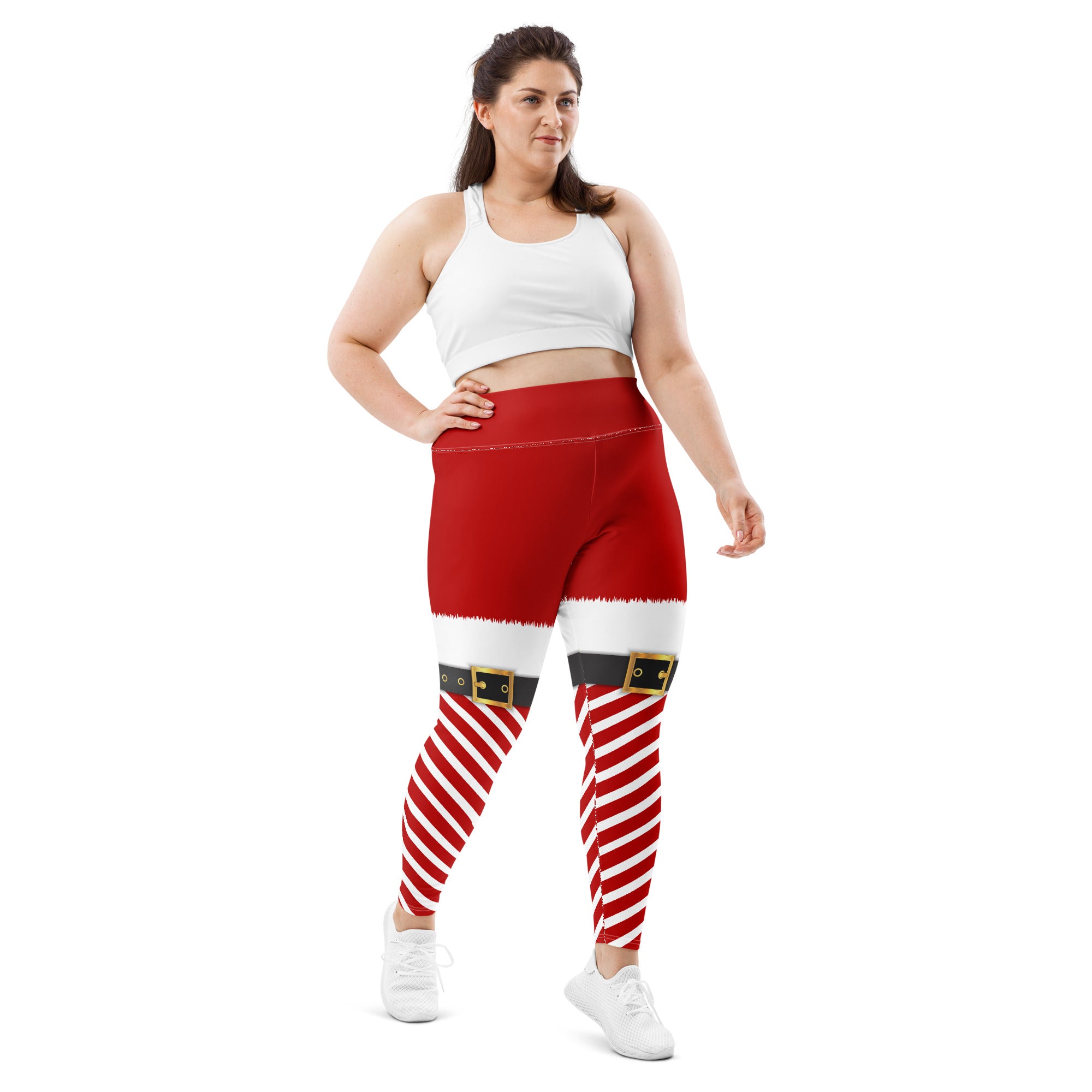 Santa Belt Buckle Leggings | Plus Size