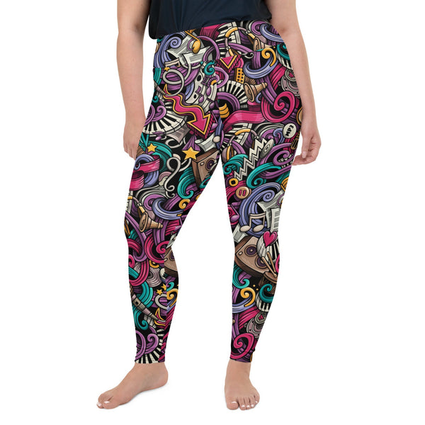 Grunge Rock N Roll Leggings | Plus Size