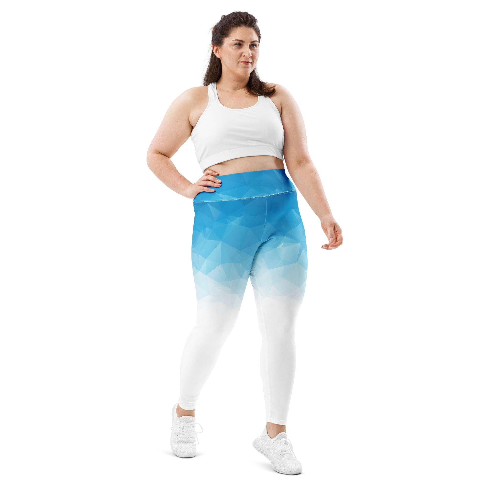 Blue & White Ombre Leggings | Plus Size