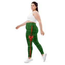 Christmas Bow Leggings | Plus Size