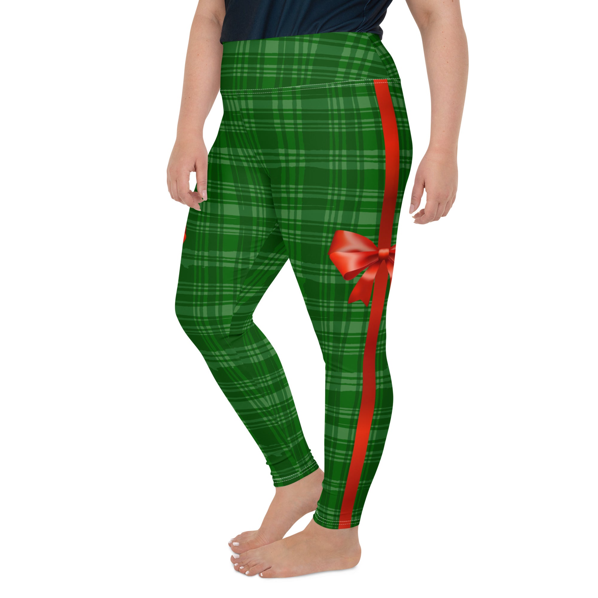 Christmas Bow Leggings | Plus Size