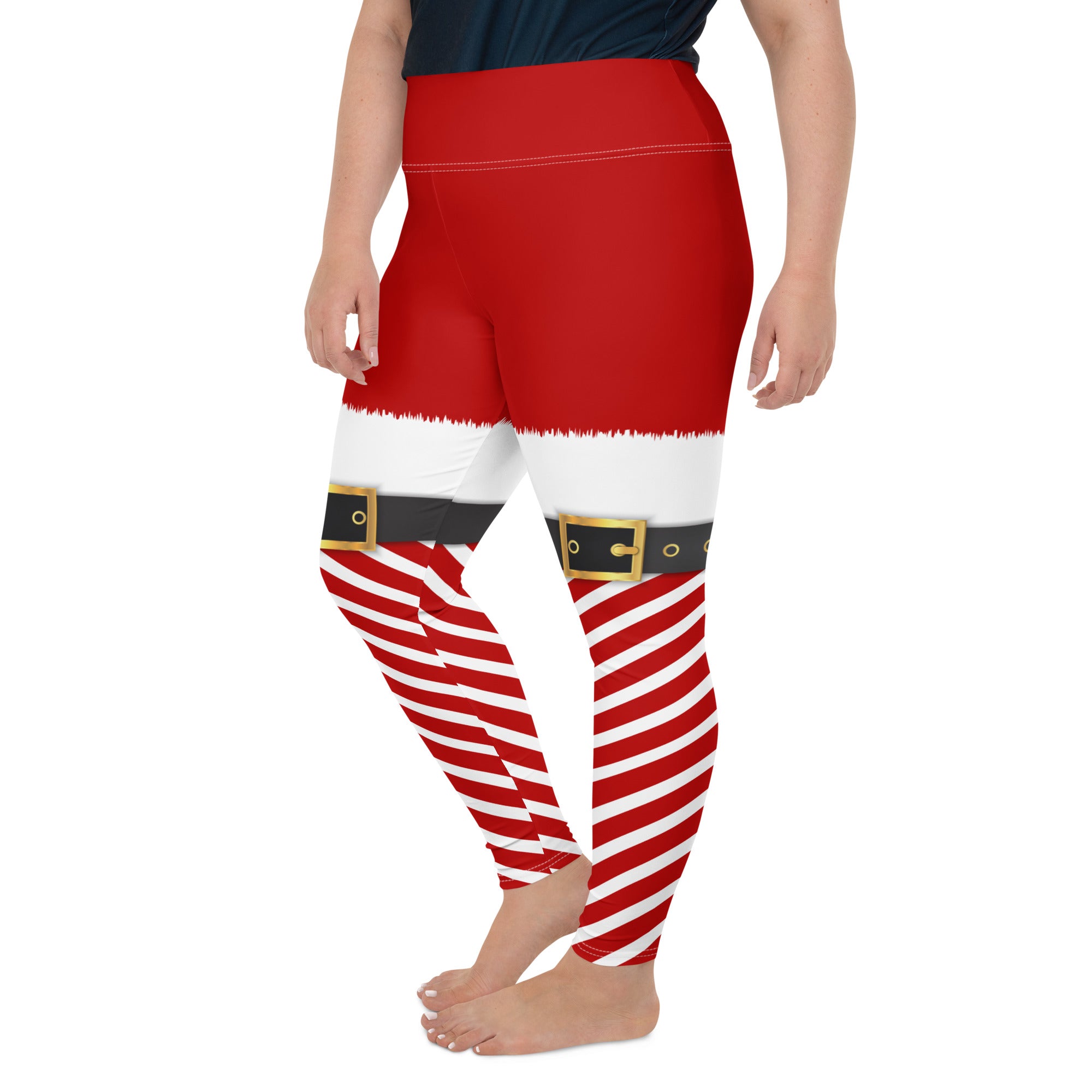 Santa Belt Buckle Leggings | Plus Size