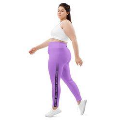 Jaime's "Weight Doesn't Define Your Worth" Leggings in Purple | Plus Size