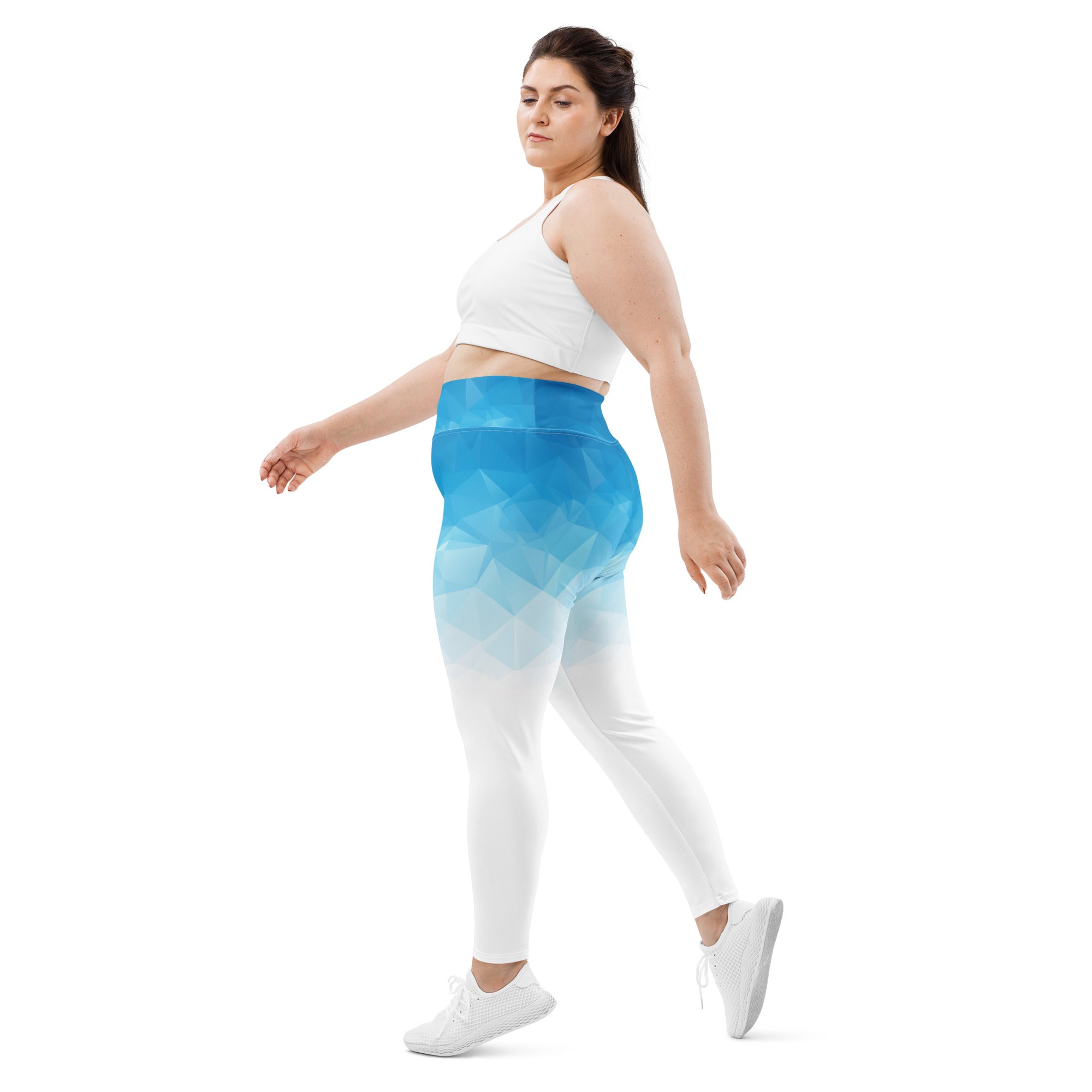 Blue & White Ombre Leggings | Plus Size