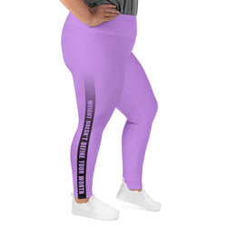 Jaime's "Weight Doesn't Define Your Worth" Leggings in Purple | Plus Size