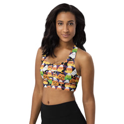 Candy Corn Halloween Longline Sports Bra