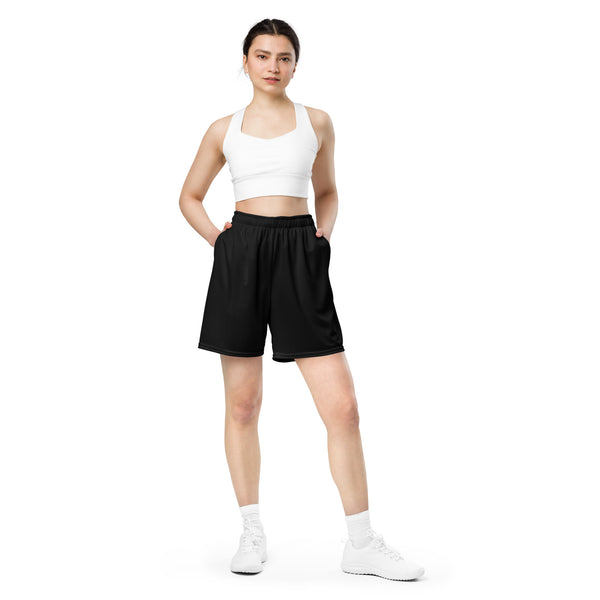 Unisex Mesh Shorts in Basic Black