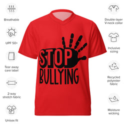 Stop Bullying Recycled Unisex Sports Jersey UPF 50+