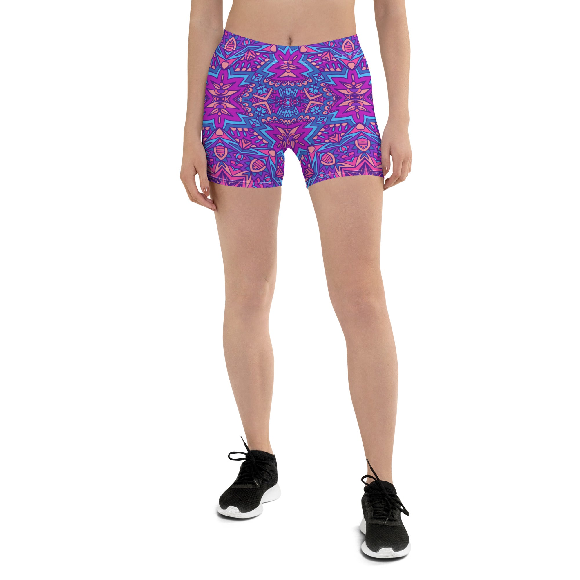 Groovy Mandala Print Shorts