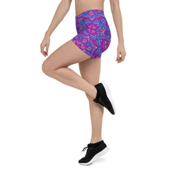 Groovy Mandala Print Shorts