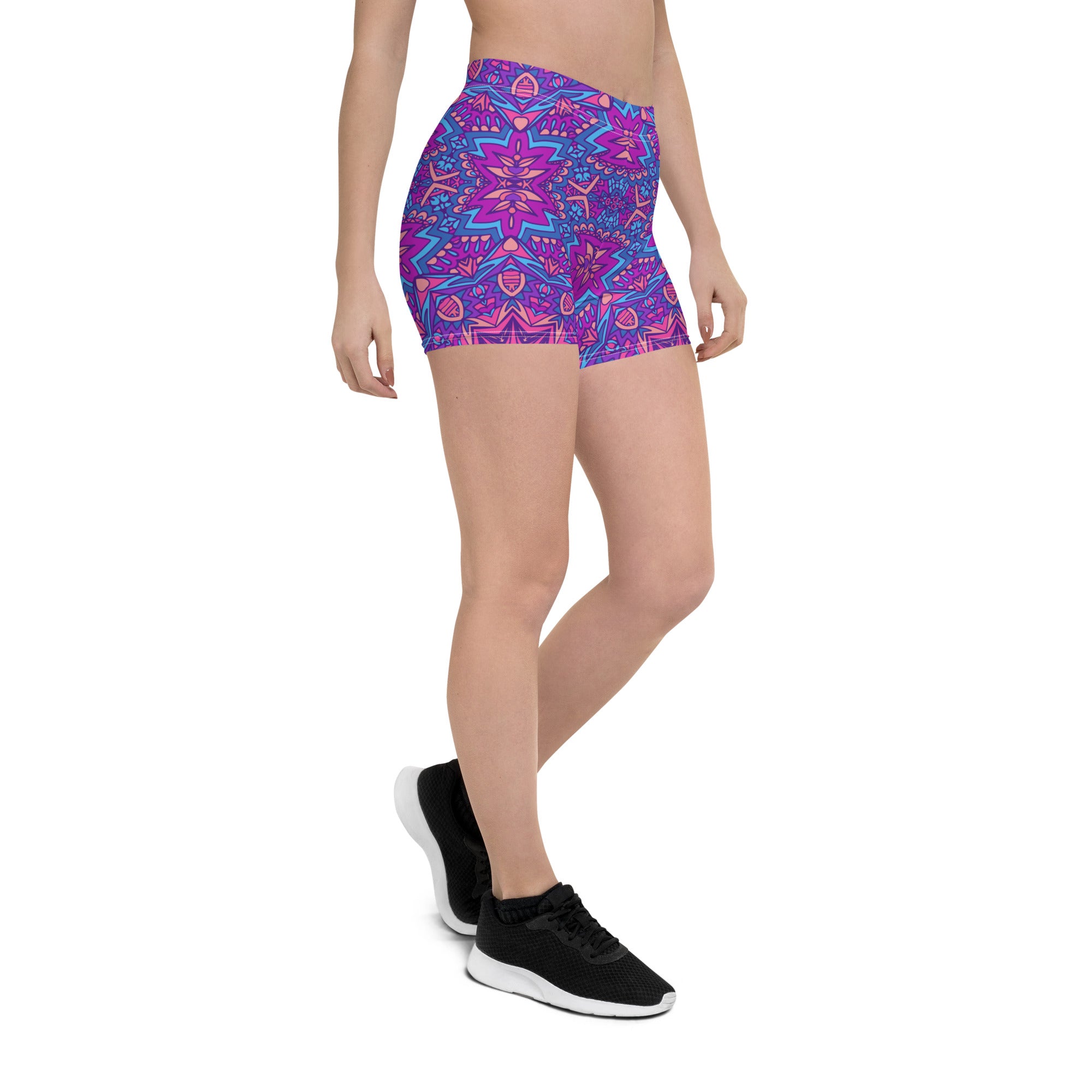 Groovy Mandala Print Shorts