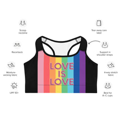 SHE REBEL - Love is Love Sports Bra